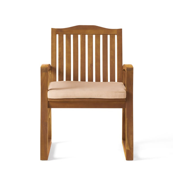 English Elm 9‑Piece Acacia Wood Outdoor Dining Set Seats Eight with Slatted Chairs and Cushions 66105_57217.00ACA4