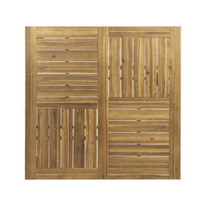 English Elm 9‑Piece Acacia Wood Outdoor Dining Set Seats Eight with Teak Slatted Table Sling Chairs 66105_632564