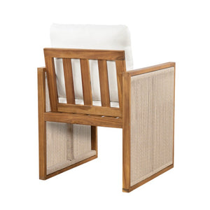 English Elm 9‑Piece Acacia Hardwood Patio Dining Set with Rope Woven Chairs and Teak Finish Table 66105_N762P371719A4