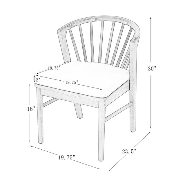 English Elm 9‑Piece Acacia Wood Outdoor Dining Set Teak Finish Square Table Eight Windsor Chairs 66105_N762P389932A4