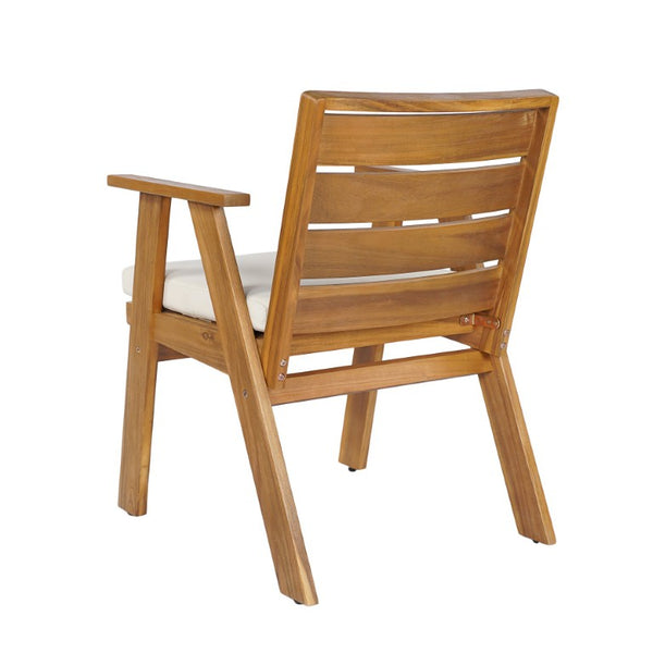 English Elm 9‑Piece Acacia Wood Outdoor Dining Set Seats Eight with Teak Finish and Cushioned Armchairs 66105_N762P455581D4