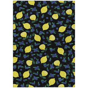 HomeRoots 8' X 10' Washable Lemons Area Rug – Durable, Stain-Resistant, Versatile for Indoor & Outdoor Spaces 661126