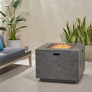 English Elm Outdoor Square Propane Fire Pit Powder Coated Iron 50000 Btu Patio Heater 62837.00CONRT-50K_67760.00CONR