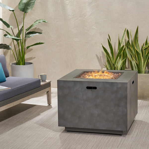 English Elm Outdoor Square Propane Fire Pit Powder Coated Iron 50000 Btu Patio Heater 62837.00CONRT-50K_67760.00CONR