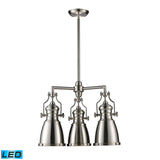 Chadwick 22'' Wide 3-Light Chandelier - Satin Nickel - Includes LED Bulb 66120-3-LED Elk Lighting