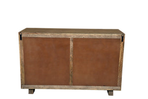 HomeRoots 57" Solid Mango Wood Dresser with Rustic Charm – Six Spacious Drawers for Stylish Storage Solutions 661219