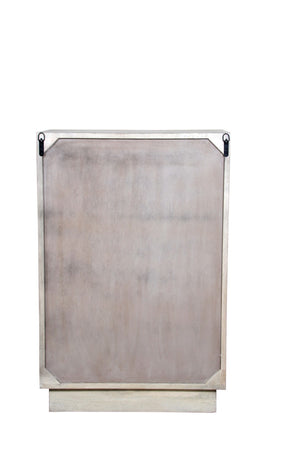 HomeRoots 35" Gray Carved Dresser - Solid Wood, Five Drawers, Modern Boho Design, Perfect for Compact Spaces 661226