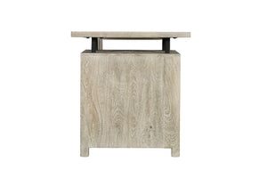 HomeRoots 68" White Solid Wood Floral Carved Desk with Metal Accents & Three Drawers for Home Office Elegance 661246