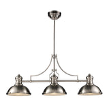 Chadwick 47'' Wide 3-Light Linear Chandelier - Satin Nickel 66125-3 Elk Lighting