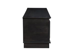 HomeRoots 52" Dark Brown Solid Wood Storage Ottoman - Handcrafted Multipurpose Bench with Hidden Storage & Style 661251