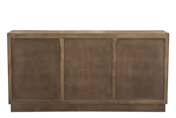 HomeRoots 78" Brown Solid Wood Carved Geometric Sideboard - Elegant Storage Solution for Any Room Design 661254