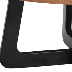 HomeRoots 39" Handcrafted Rustic Round Coffee Table with Solid Wood Top & Sturdy Black Iron Cross Legs 661258