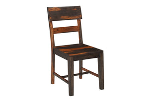 HomeRoots Seven-Piece Solid Wood Dining Set with Six Ladder-Back Chairs for Timeless Family Gatherings 661261
