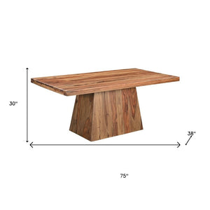 HomeRoots Seven Piece Brown Solid Wood Dining Set - Classic Mid-Century Design with Chairs & Bench Seating 661262