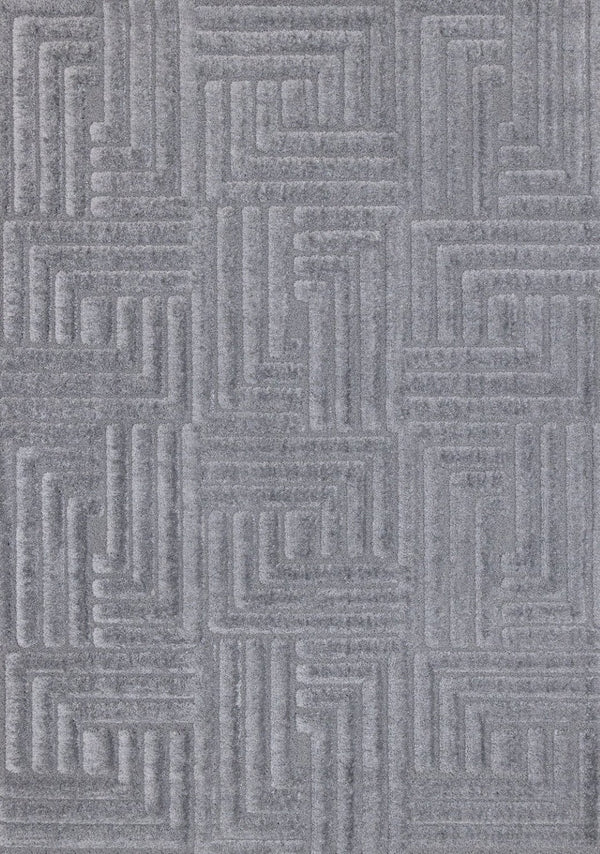 HomeRoots 5' Modern Geometric Area Rug in Gray Tones - Plush, Durable, Stain-Resistant for Everyday Living 5' X 8' 661265