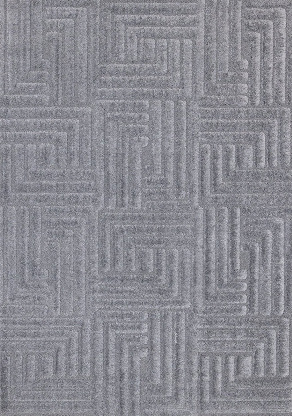 HomeRoots 5' Modern Geometric Area Rug in Gray Tones - Plush, Durable, Stain-Resistant for Everyday Living 8' X 11' 661266