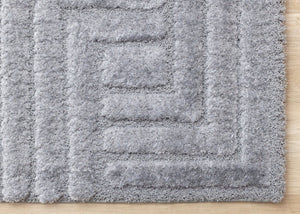 HomeRoots 5' Modern Geometric Area Rug in Gray Tones - Plush, Durable, Stain-Resistant for Everyday Living 8' X 11' 661266