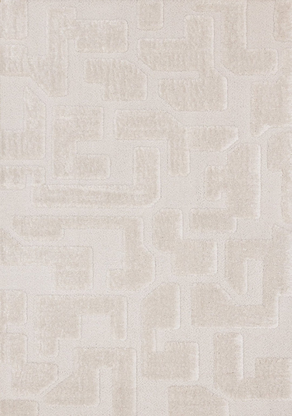 HomeRoots 5' Cream and Ivory Geometric Area Rug - Soft, Stain-Resistant, Modern Style for Cozy Living Spaces 5' X 8' 661267