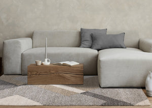 HomeRoots 5' Modern Geometric Area Rug in Gray, Cream & Tan - Soft, Durable, Stain-Resistant for Any Space 5' X 8' 661276
