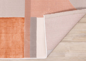 HomeRoots 5' Modern Pink and Gray Geometric Area Rug - Stylish, Durable, Stain-Resistant for High-Traffic Spaces 5' X 8' 661280