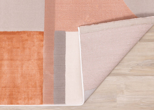 HomeRoots 5' Modern Pink and Gray Geometric Area Rug - Stylish, Durable, Stain-Resistant for High-Traffic Spaces 8' X 11' 661281