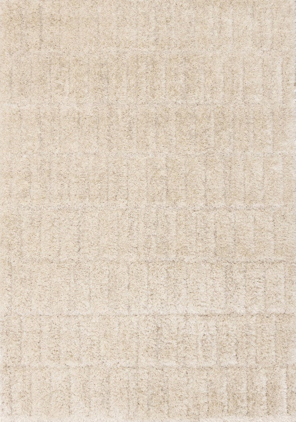 HomeRoots 5' Cream and Beige Geometric Area Rug - Modern Style, Soft Comfort, Durable Design for Any Home 5' X 8' 661289