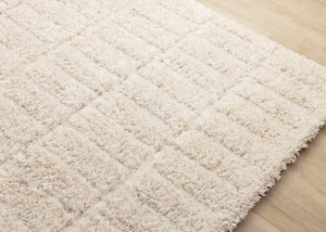 HomeRoots 5' Cream and Beige Geometric Area Rug - Modern Style, Soft Comfort, Durable Design for Any Home 8' X 11' 661290