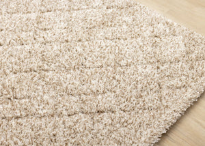 HomeRoots 5' Beige and Natural Geometric Area Rug – Plush, Stylish, and Durable for Modern Living Spaces 8' X 11' 661292