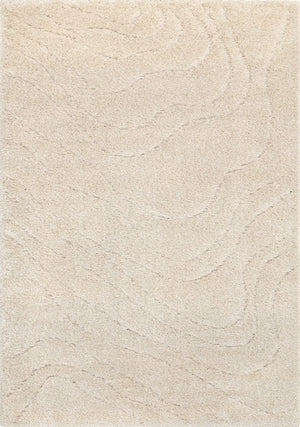 HomeRoots 5' Modern Cream and Beige Abstract Area Rug - Plush, Stain-Resistant Design for Any Room Style 5' X 8' 661293