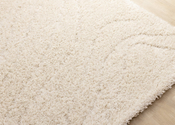 HomeRoots 5' Modern Cream and Beige Abstract Area Rug - Plush, Stain-Resistant Design for Any Room Style 8' X 11' 661294