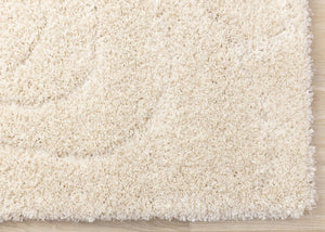 HomeRoots 5' Modern Cream and Beige Abstract Area Rug - Plush, Stain-Resistant Design for Any Room Style 8' X 11' 661294