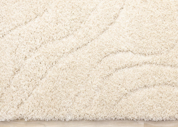HomeRoots 5' Modern Cream and Beige Abstract Area Rug - Plush, Stain-Resistant Design for Any Room Style 8' X 11' 661294