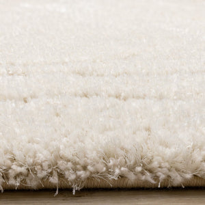 HomeRoots 5' Modern Cream and Beige Abstract Area Rug - Plush, Stain-Resistant Design for Any Room Style 8' X 11' 661294