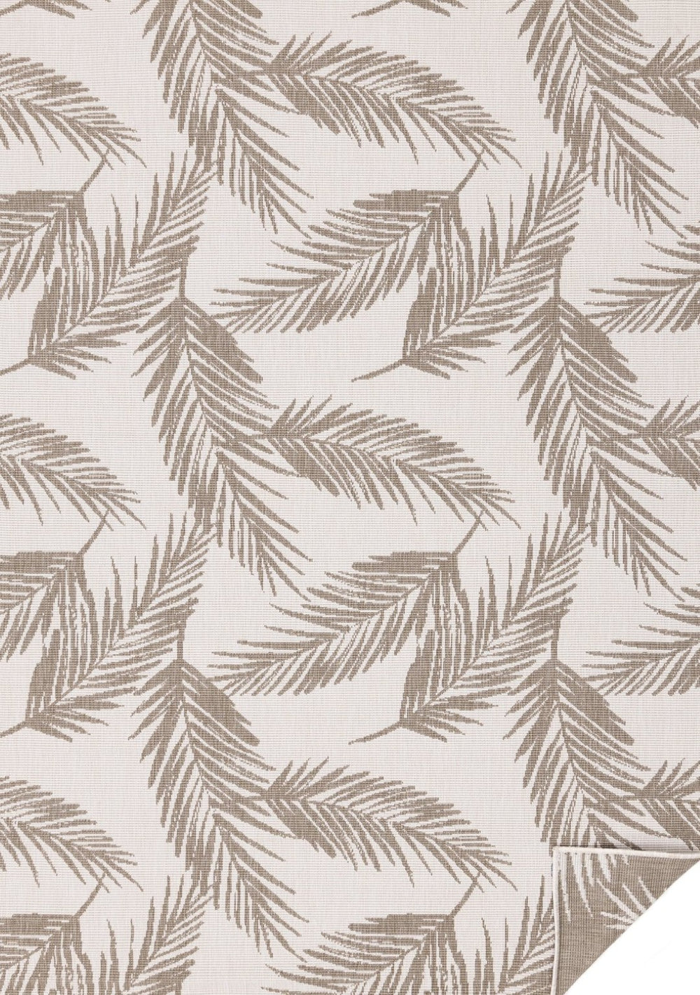 HomeRoots 5' Taupe and Cream Botanical Leaves Area Rug – Timeless Charm for Modern and Traditional Decor 8' X 11' 661299