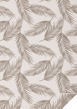 HomeRoots 5' Taupe and Cream Botanical Leaves Area Rug – Timeless Charm for Modern and Traditional Decor 8' X 11' 661299