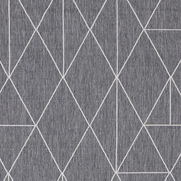 HomeRoots 5' Gray and White Geometric Area Rug - Modern Design, Durable, Stain-Resistant, Perfect for High-Traffic Homes 8' X 11' 661301