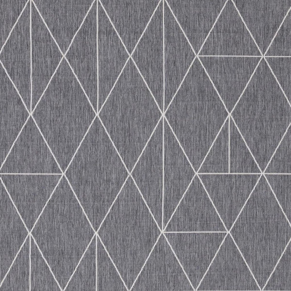 HomeRoots 5' Gray and White Geometric Area Rug - Modern Design, Durable, Stain-Resistant, Perfect for High-Traffic Homes 8' X 11' 661301