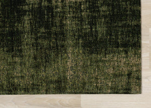 HomeRoots 5' Modern Green and Taupe Abstract Area Rug - Durable, Stain-Resistant Design for Busy Homes 7' X 10' 661306