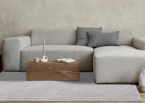 HomeRoots 5' Gray and Beige Geometric Area Rug - Stylish, Durable Design for Living Rooms, Bedrooms, and More 5' X 8' 661310