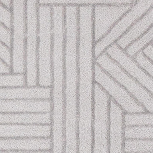 HomeRoots 5' Gray and Beige Geometric Area Rug - Stylish, Durable Design for Living Rooms, Bedrooms, and More 8' X 11' 661311