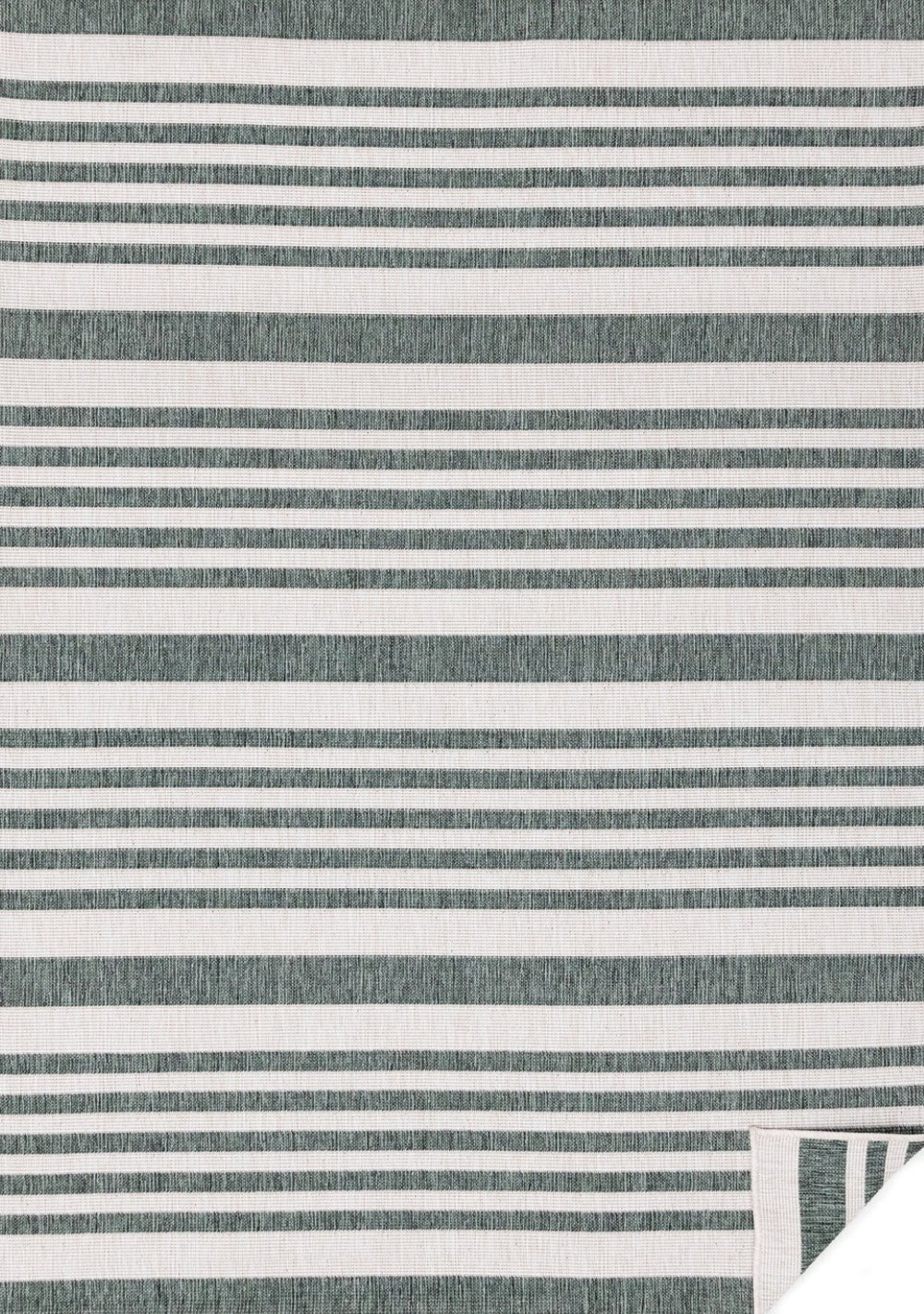 HomeRoots 5' Green and Ivory Striped Area Rug - Stylish, Durable Design for Modern Homes and High-Traffic Areas 5' X 8' 661314