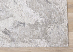 HomeRoots 5' Modern Cream and Gray Abstract Area Rug - Soft, Durable Design for High-Traffic Living Spaces 5' X 8' 661316
