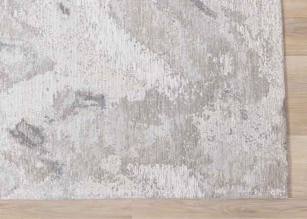 HomeRoots 5' Modern Cream and Gray Abstract Area Rug - Soft, Durable Design for High-Traffic Living Spaces 5' X 8' 661316
