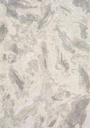 HomeRoots 5' Modern Cream and Gray Abstract Area Rug - Soft, Durable Design for High-Traffic Living Spaces 8' X 11' 661317