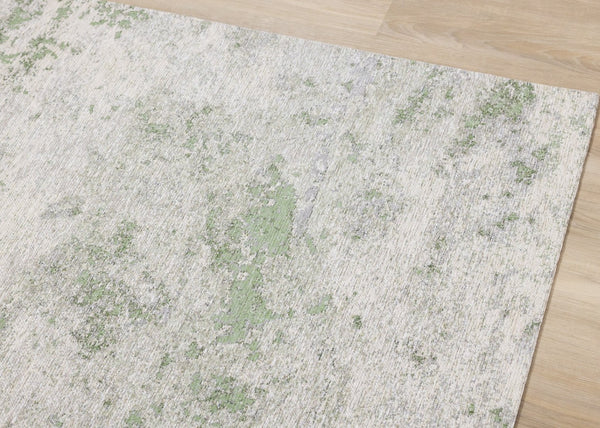 HomeRoots 5' Modern Abstract Cream and Green Area Rug – Stylish, Durable, Stain-Resistant for Busy Homes 5' X 8' 661320