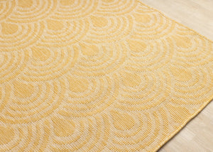 HomeRoots 5' Modern Yellow and Beige Geometric Area Rug - Durable, Stain-Resistant Design for Any Space 8' X 11' 661327
