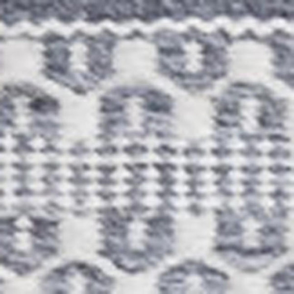 HomeRoots 5' Hand-Woven Gray and White Striped Area Rug - Durable, Stain-Resistant, and Artisanal Charm 8' X 11' 661332