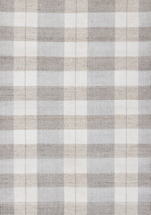 HomeRoots 5' Cream and Gray Geometric Area Rug - Hand-Woven, Stain-Resistant, Perfect for Modern Interiors 5' X 8' 661333