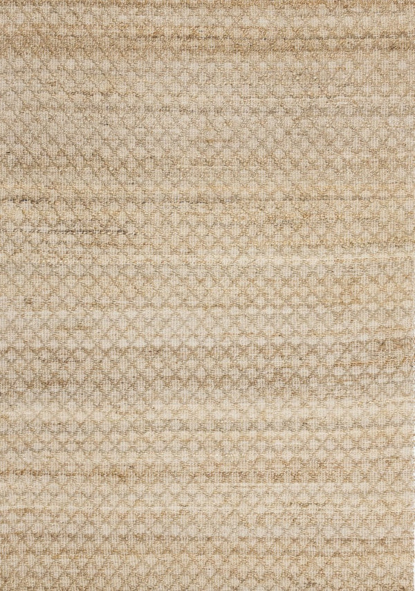 HomeRoots 5' Hand-Woven Jute Area Rug in Beige & Light Brown - Stylish Geometric Design for Modern Spaces 5' X 8' 661335