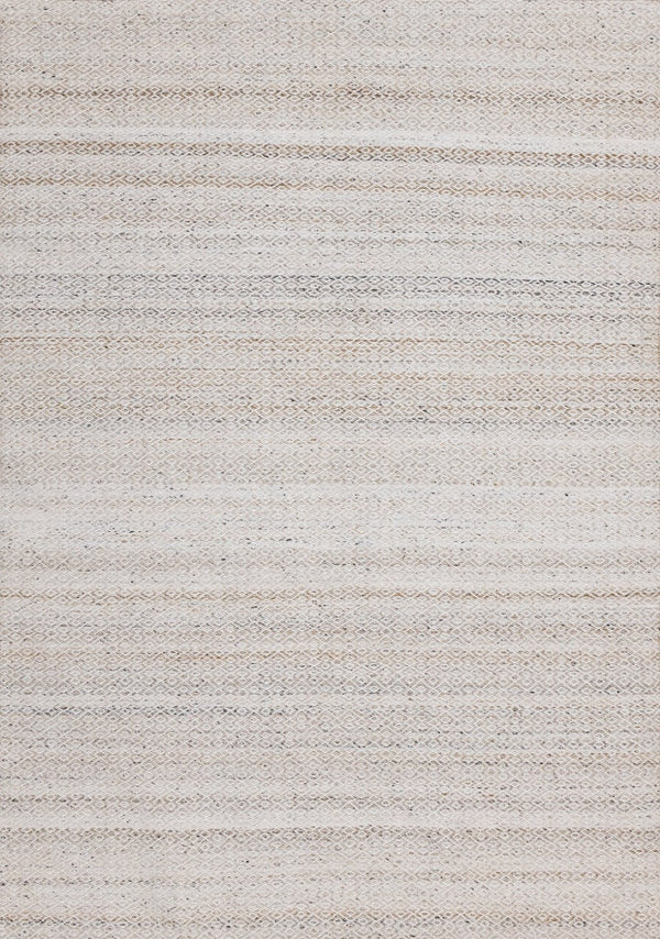 HomeRoots 5' Hand-Woven Cream and Beige Geometric Area Rug - Soft, Stain-Resistant, Perfect for Modern Spaces 5' X 8' 661337